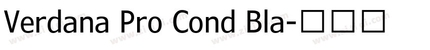 Verdana Pro Cond Bla字体转换